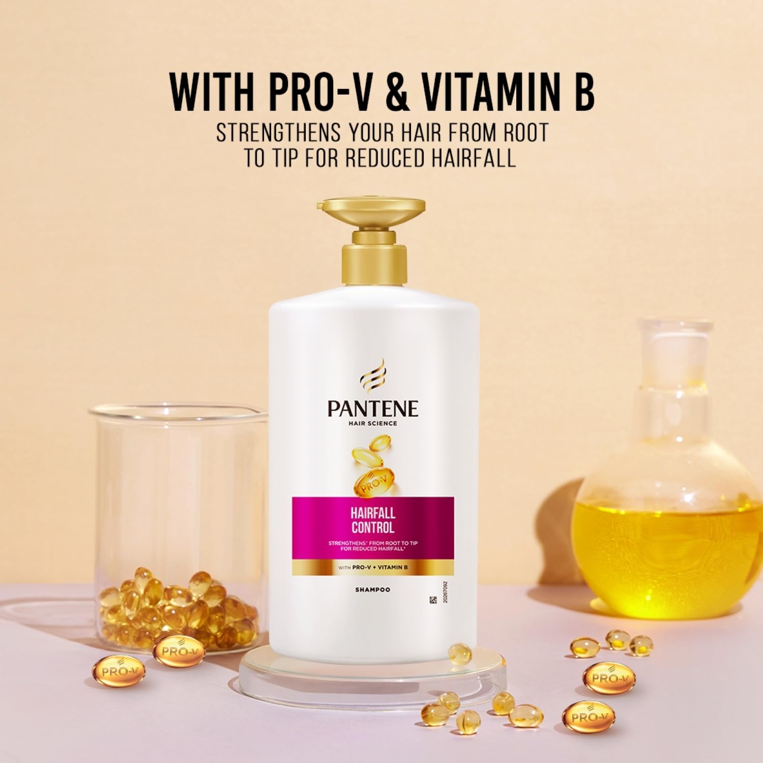 Pantene Advanced Hair Fall Solution Anti Hair Fall Shampoo, 1 L And Pantene Advanced Hair Fall Solution Anti Hair Fall Conditioner, 180 ml 2