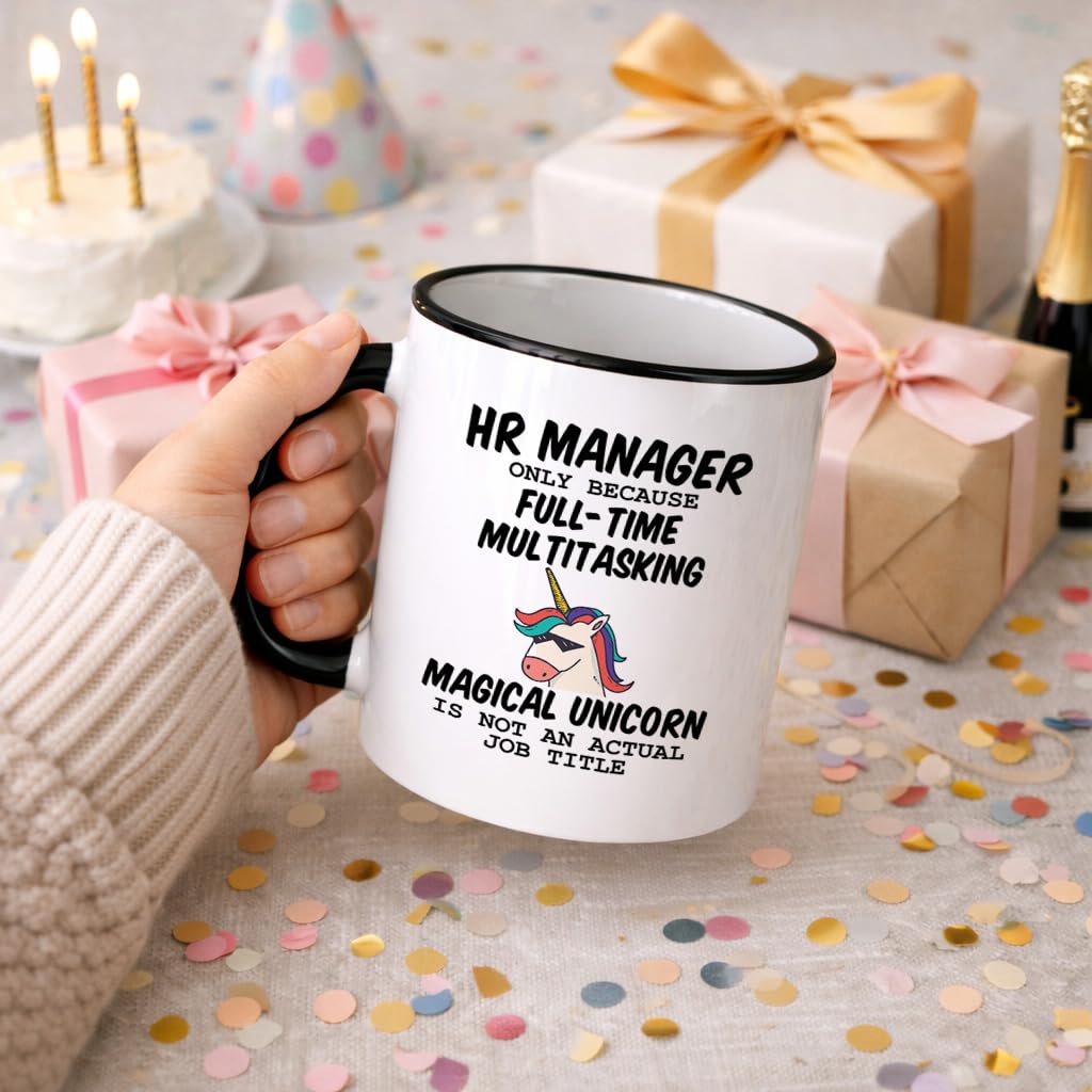 Regalo delle risorse umane. Tazza da 325 ml. Perché unicorno non è un vero titolo di lavoro. Idea regalo per capo o collega d'ufficio.