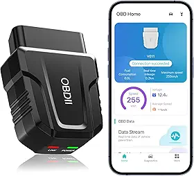 Leitor de scanner OBD2 Bluetooth sem fio, ferramenta de digitalização de diagnóstico automático para iOS e Android para teste de desempenho Bluetooth 5.4 Leitor de código de carro para verificação de