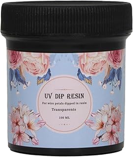 Uqezagpa 実用的なディップレジンセット 50g/100g クリスタルクリアエポキシ フラワーデコレーションやジュエリー作りに 13本のワイヤー付き