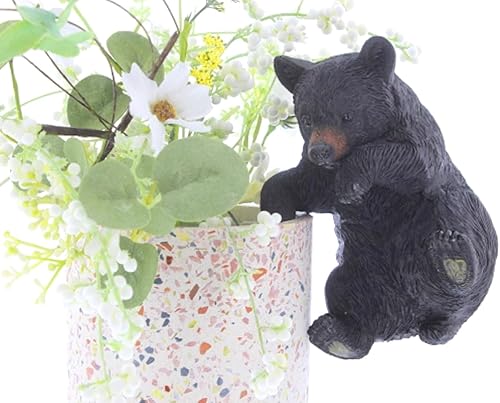 Miniatura 9 de Distinctive Designs Colgador para macetas de oso negro, decoración de oso negro para cabaña, montaña, decoración de bosque para el hogar, decoración