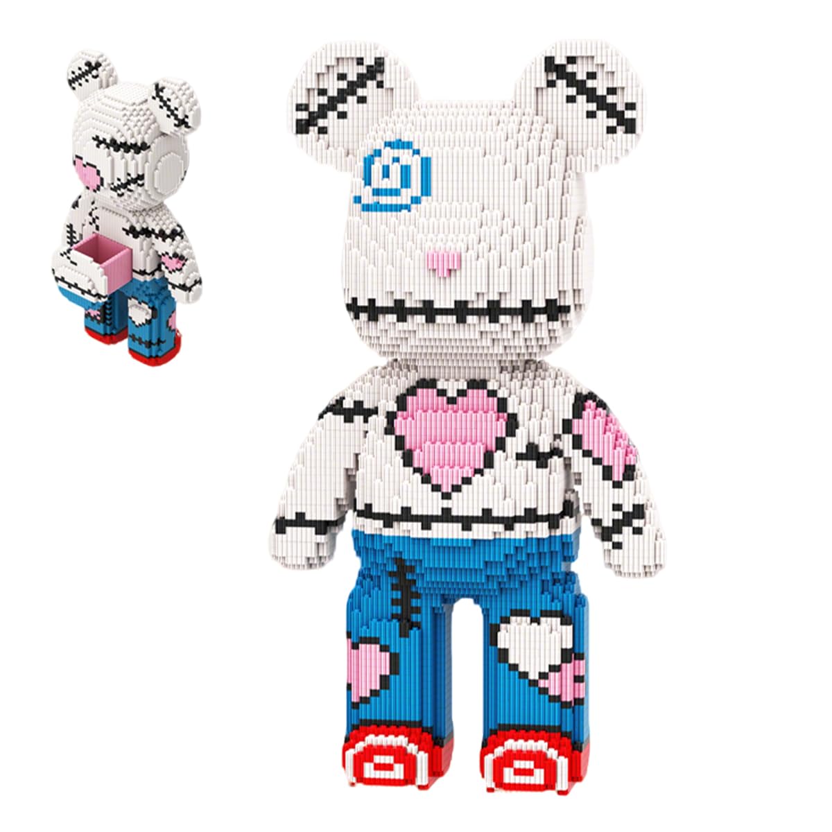 DAHONPA Heart Montage Bear Micro Building Blocks for Adults (5350 PCS), Bear Bricks Set Creative Home & Office Decor, Gift for Adults and Kids