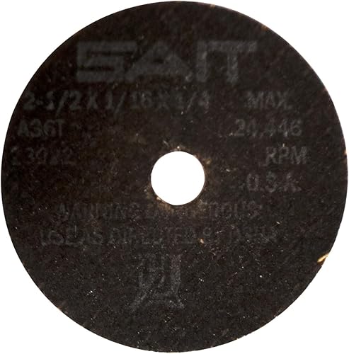 Miniatura 10 de United Abrasives -SAIT 23071 A36T Ruedas de corte fino de alta velocidad de corte rápido 4" x 0.035" x 14", paquete de 100