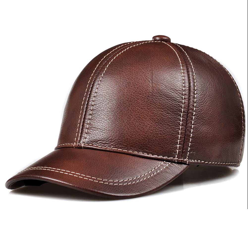 DongBao Gorra de Béisbol de Cuero para Hombre, Otoño Invierno,Sombrero Al Aire Libre,Gorra de Camionero