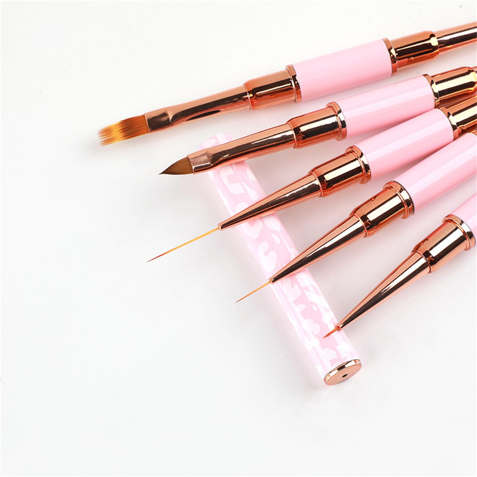 5 pennelli bifacciali per nail art, pratici pennelli per nail art, penne per nail art, pennelli per linee lunghe