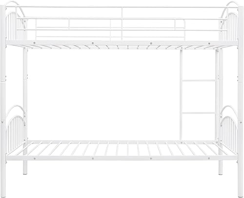 Miniatura 4 de Harper & Bright Designs Litera de metal individual sobre individual, literas de metal resistente, se puede dividir en dos camas, litera de metal