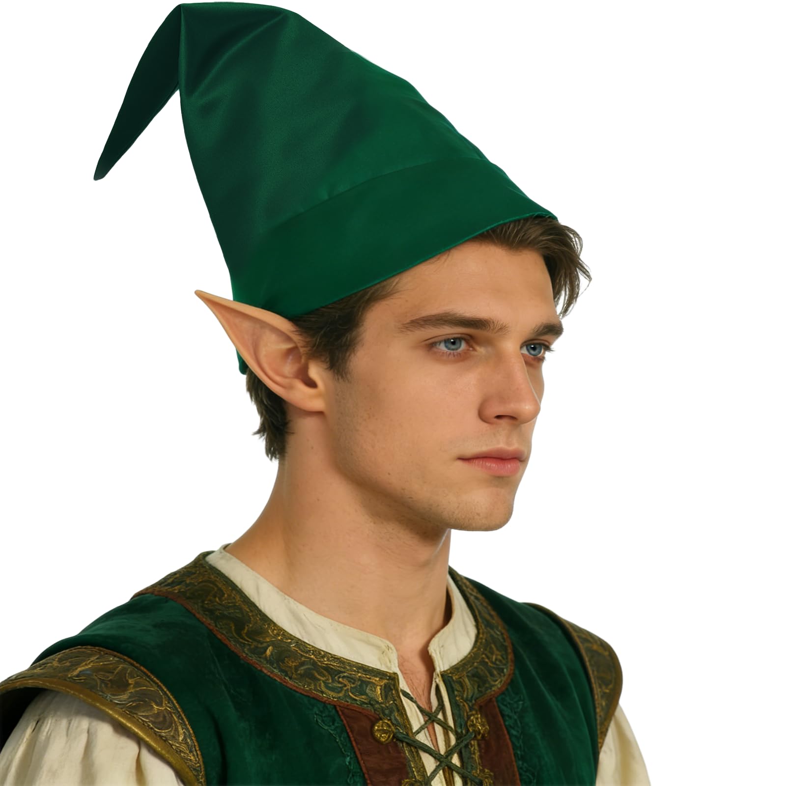 UniqKaliber Dwarf Costume Hat,Halloween Costume Elf Hats Accessories for Adult Storybook Character Cosplay Christmas โ image 1