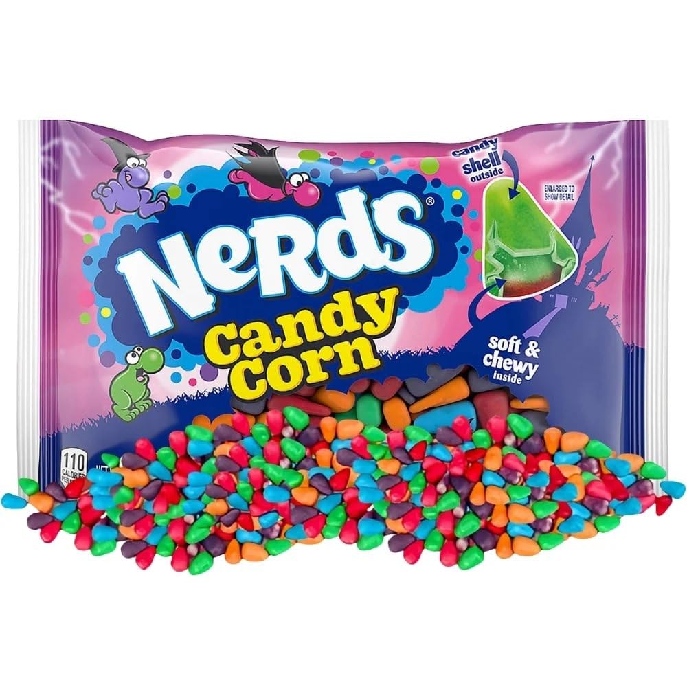 Soft & Chewy Colorful Nerds Candy Corn (Pack of 192) - Assorted Fruit Flavors - Perfect for Halloween Parties and Trick-or-Treat