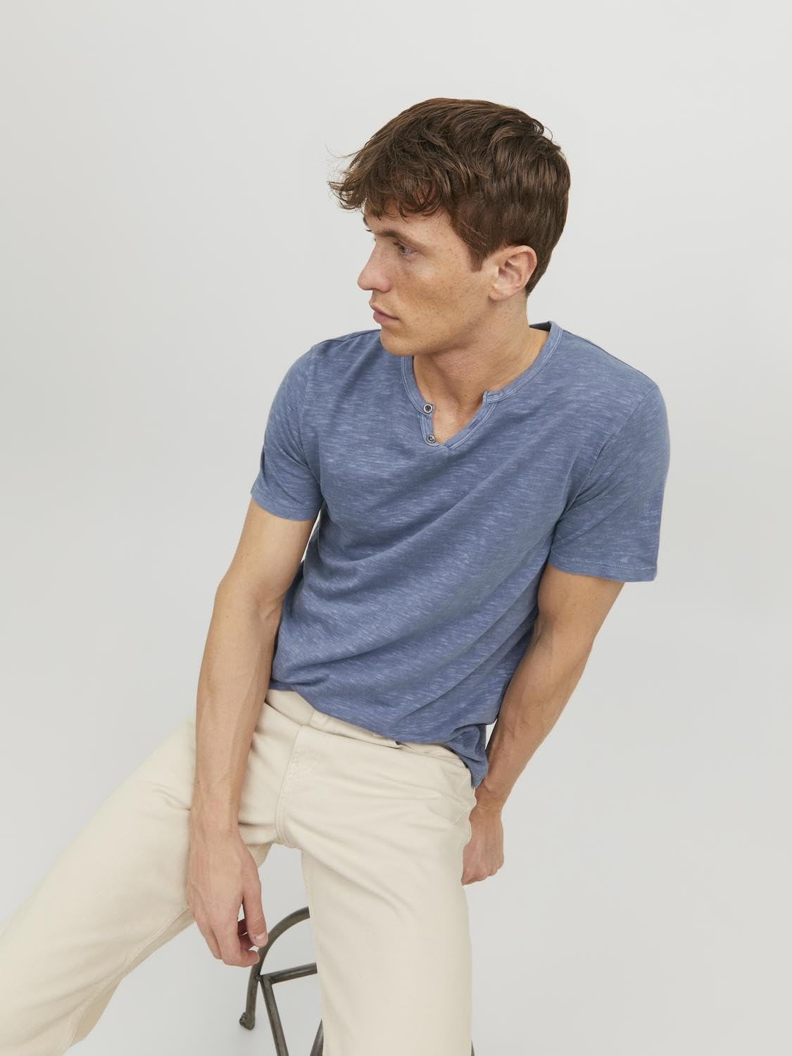 JACK & JONES Jjesplit Neck Tee Camiseta Hombre