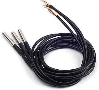 Cylewet 3Pcs DS18B20 Temperature Sensor Digital Thermal Probe Sensor Waterproof for Arduino (Pack of 3) CLT1010