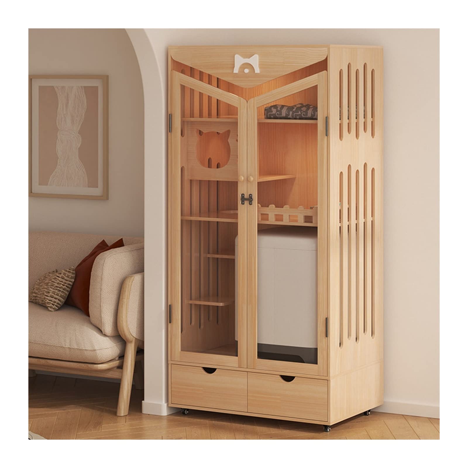 LOWLIU Gatto Cane Casa Gabbia for Gatti casa for Gatti casa for Gatti casa for Gatti casa for Gatti casa for Gatti casa for Gatti lettiera for Gatti Gabbia per Gatti