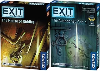 EXIT: The House of Riddles – Card Games Adults and Kids & EXIT: The Abandoned Cabin – Card Games Adults and Kids - 1–4 Players – 1-2 Hours of Gameplay – Games for Family Game Night