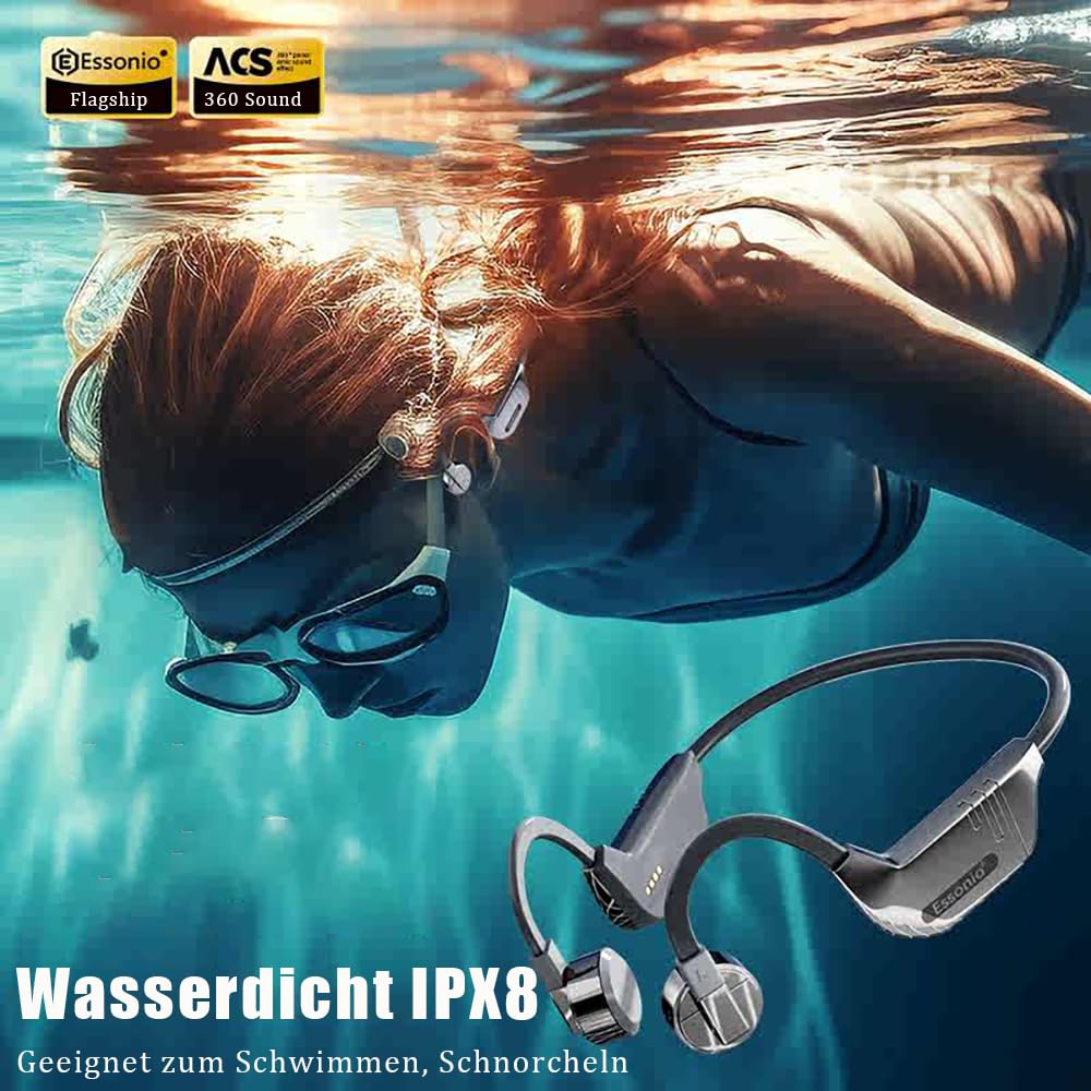 K9 Bone Conduction zestaw słuchawkowy Bluetooth, pływanie, sport, bieganie, nauszne
