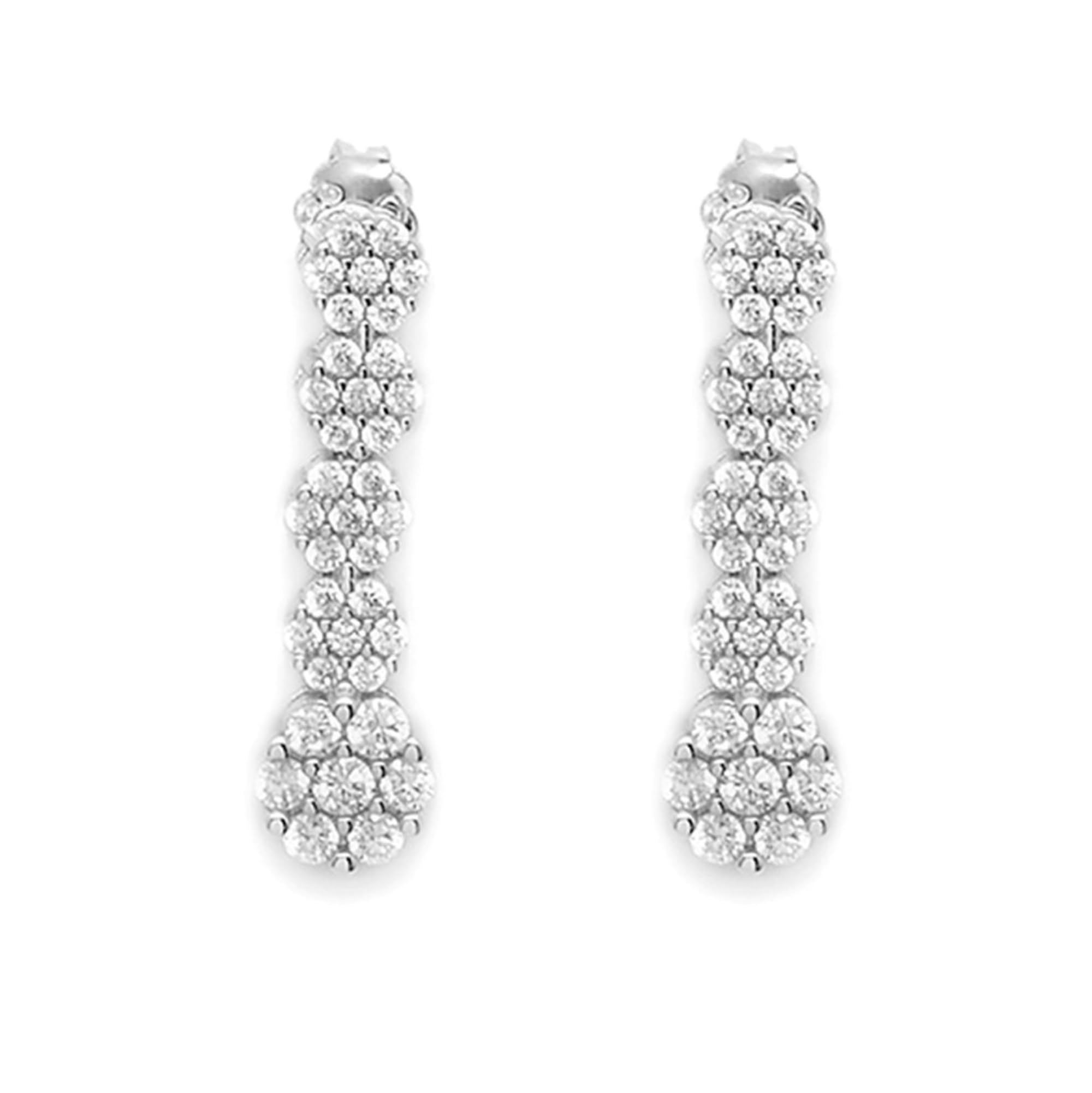 ZAVYA 925 Sterling Silver Floral Cubic Zircon Drops Rhodium Plated Dangler Earrings|Gift for Women &Girls|With Authenticity Certificate & 925 Stamp|Mothers Day special (B0C37PKDZQ) Amazon Price History, Amazon Price Tracker