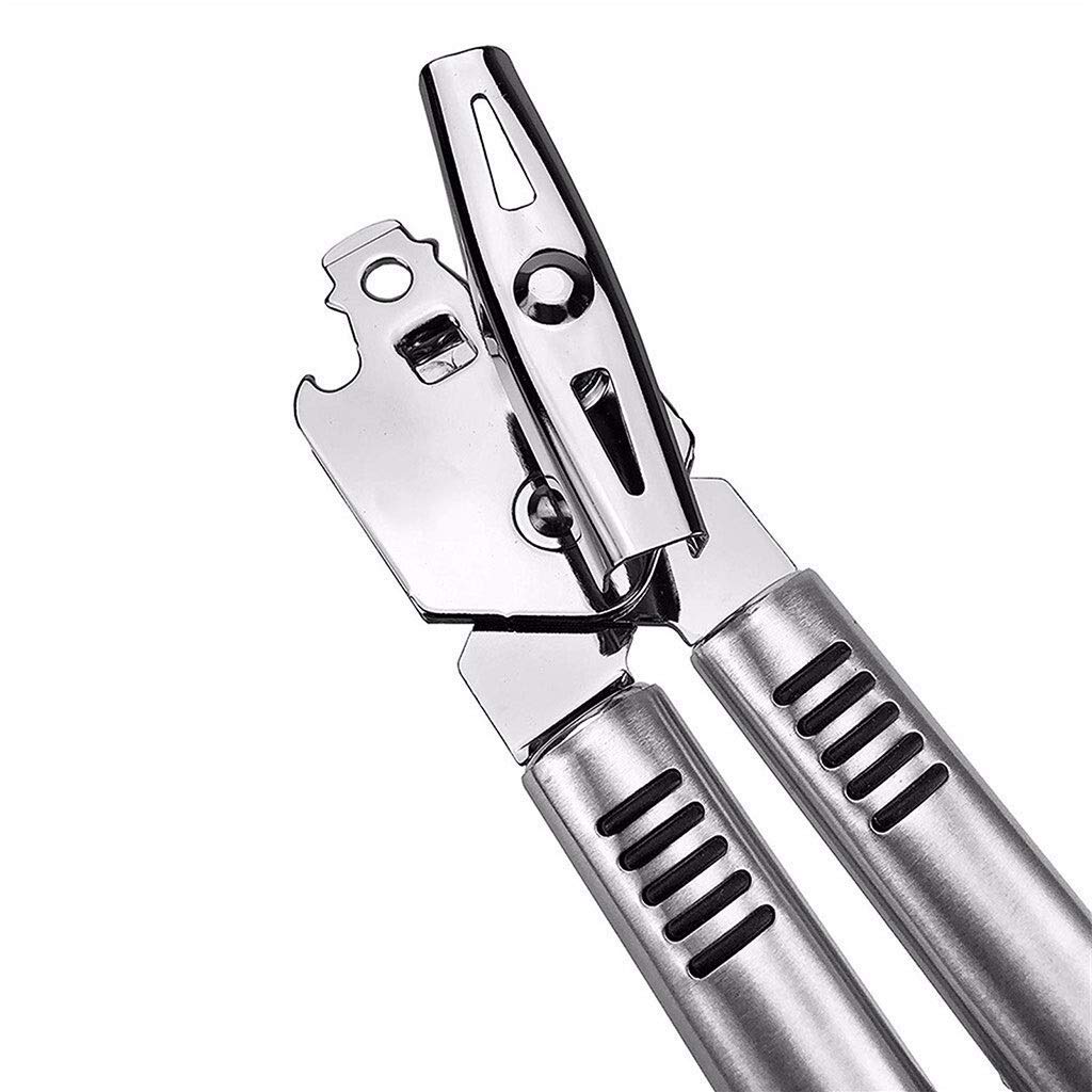 Apriscatole in acciaio Apriscatole manuale 3-in-1 Impugnatura comoda e sicura Antiscivolo, apribottiglie per vino