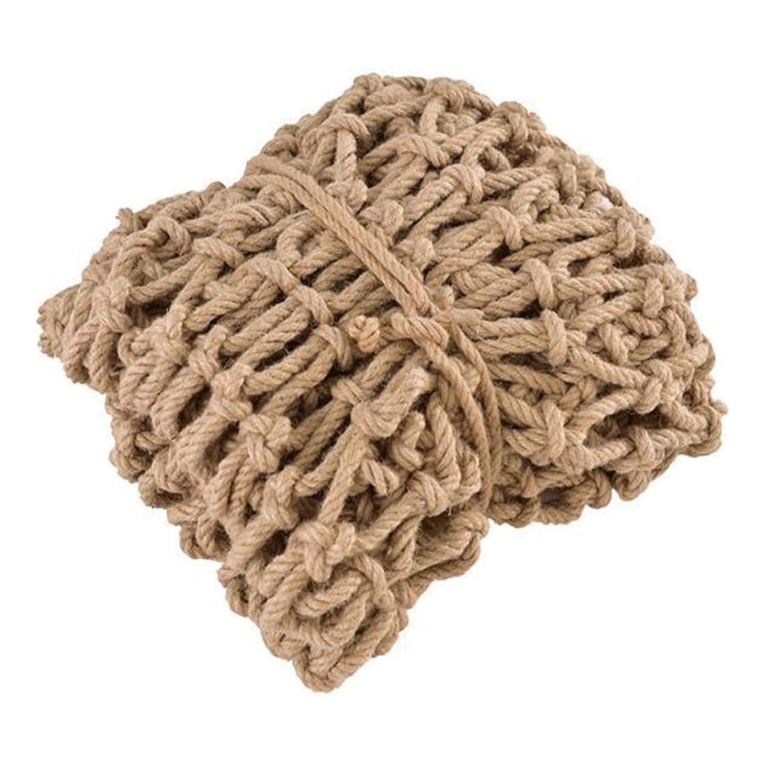 Heavy Duty 14mm Thick Jute Hemp Rope Netting - Climbing Safety Net for Garden Playground & Outdoor Decor, Cargo Truck Trailer Mesh (Size: 4x4m) (3 * 4m)