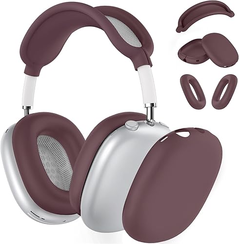 Miniatura 10 de Funda rígida para AirPods Max con modo de sueño, funda de transporte para auriculares con almohadillas de silicona para AirPods Conjunto negro y