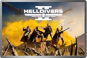 Helldivers 2 Poster: Retro Tin Sign Wall Art