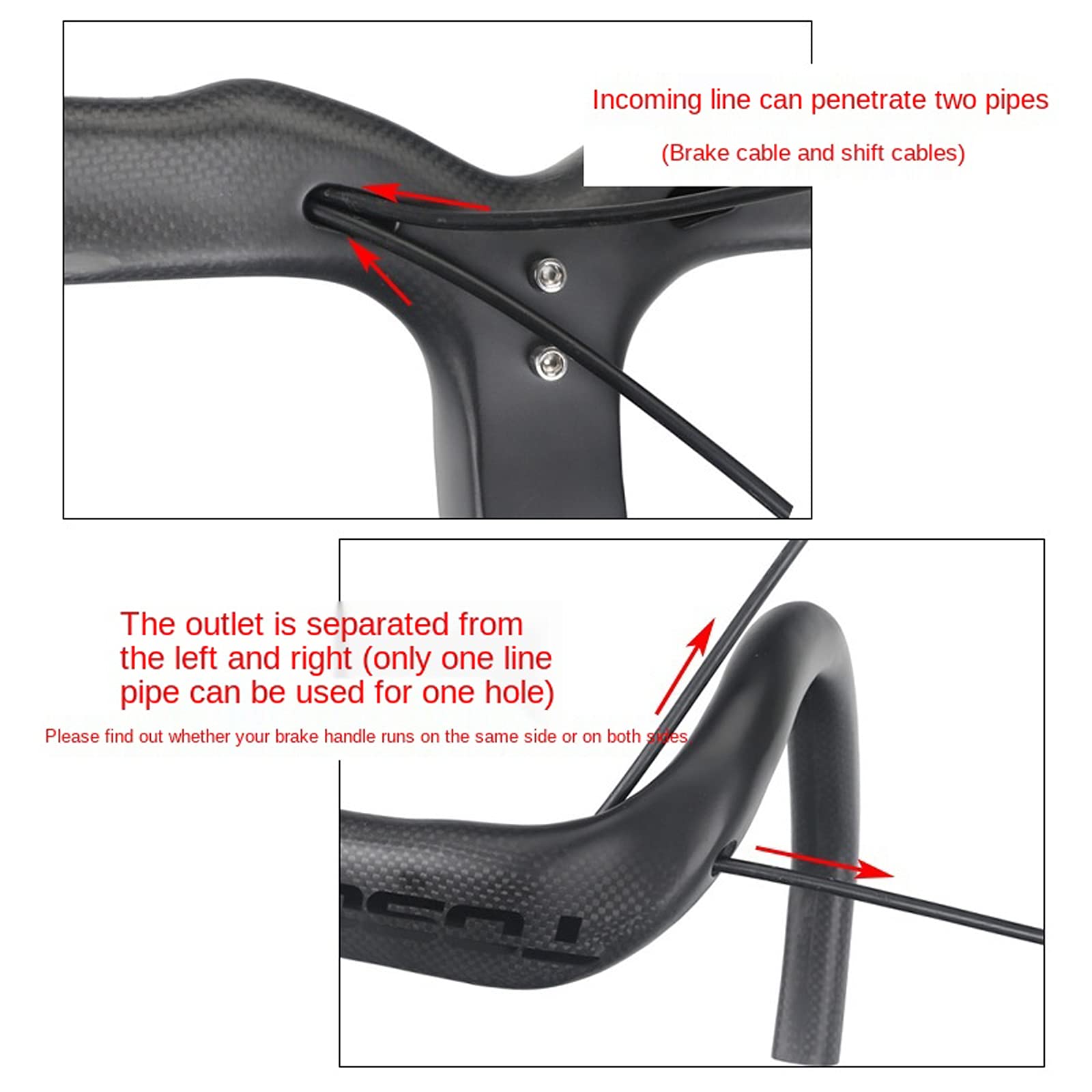 Handlebar Manubrio In Carbonio Pieno Per Bici Da Strada-6