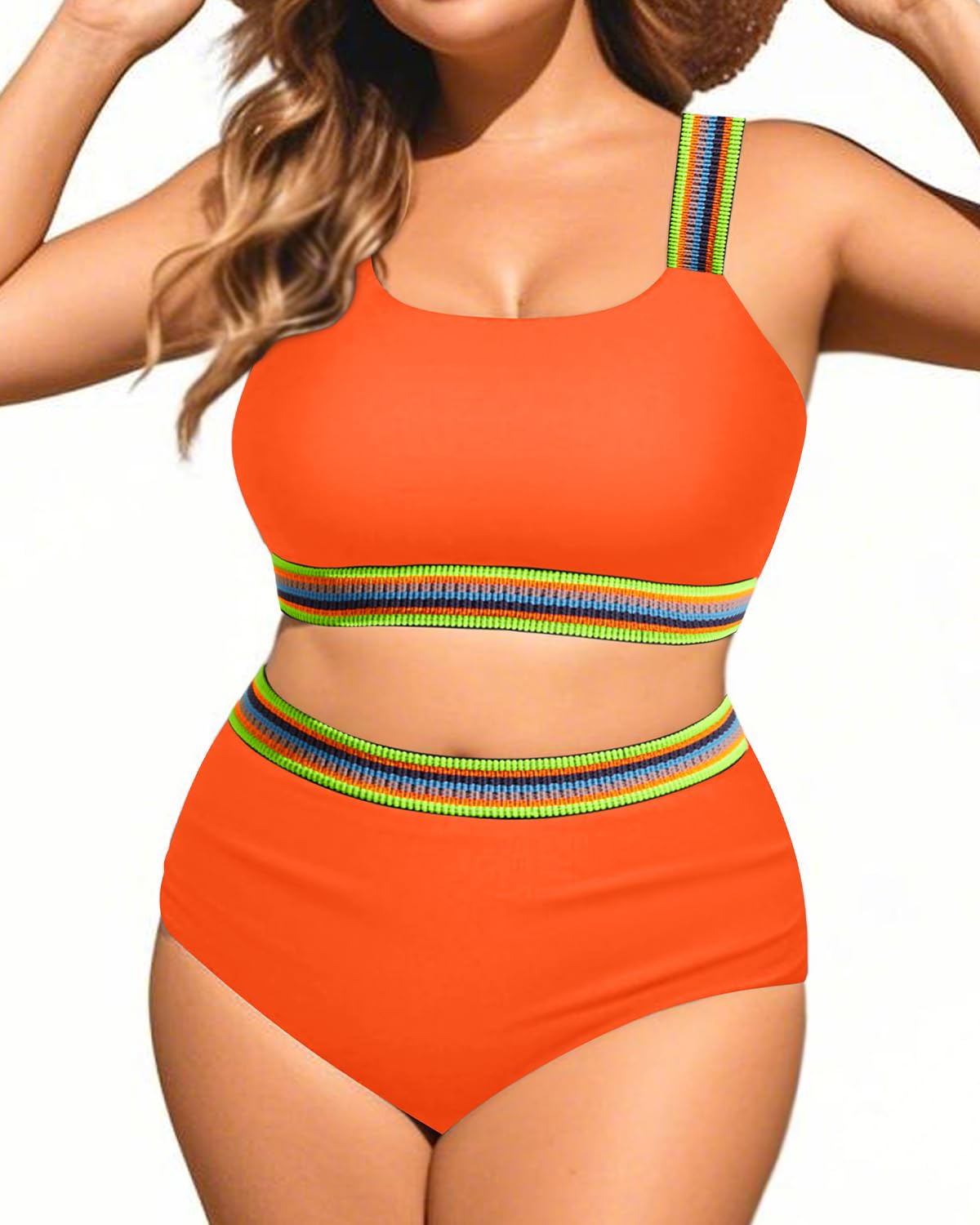 Daci Women Two Piece Plus Size Bikini - High Waisted Swimsuits Tummy Control Bathing Suits Swimwear 2025