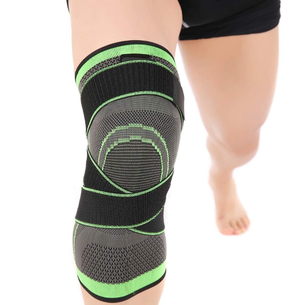 1 Paire de genouillère Protecteur genouillère genouillère genouillères Ceinture élastique pressurisée pour Courir Basket-Ball Volley-Ball(Argento,XL)