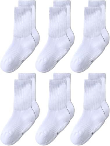 Miniatura 6 de EPEIUS Calcetines acolchados de algodón grueso para niños y niñas, 6 unidades, 4-14 años