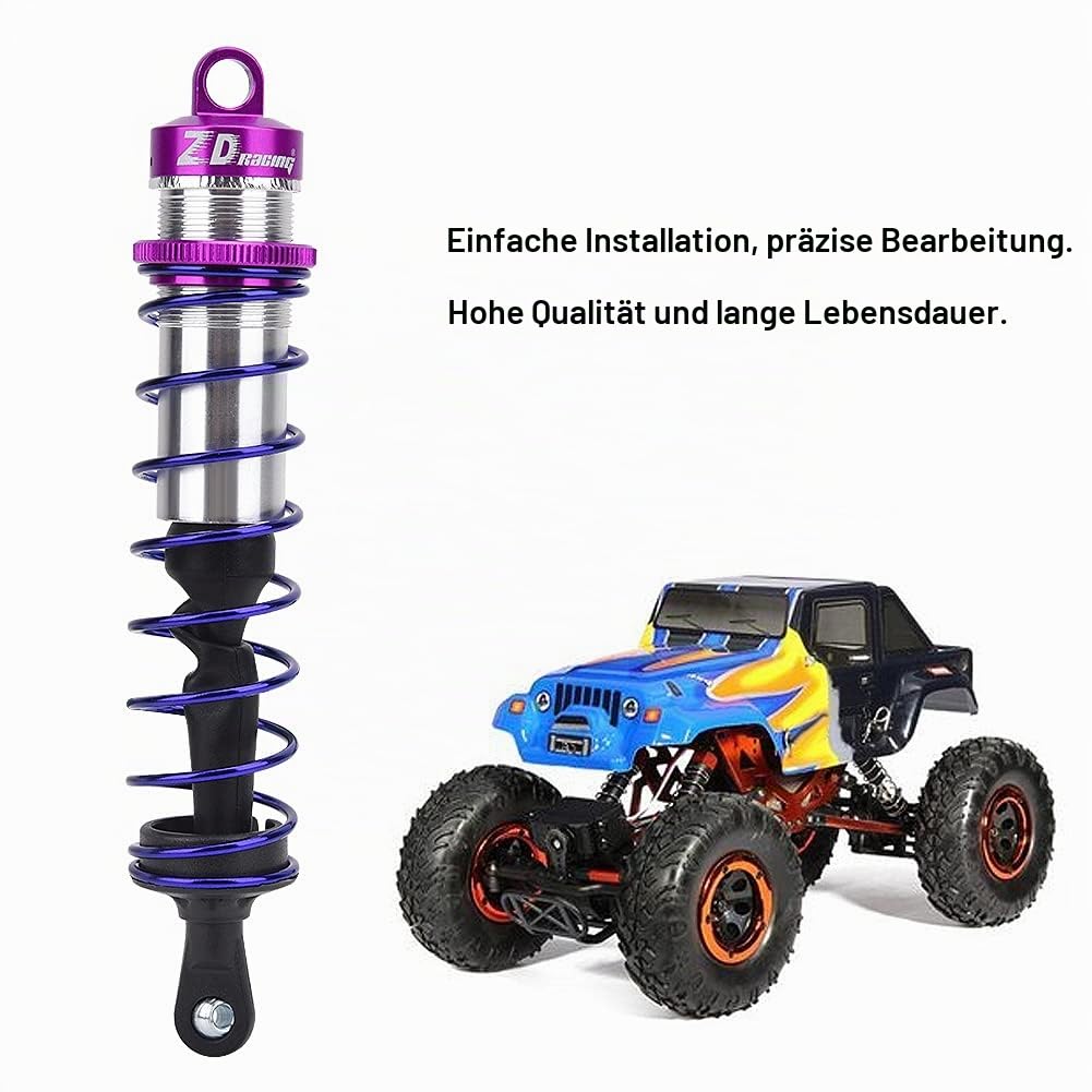Stoßdämpfer-Kit, Vorne Hinten Metall Öldruck Stoßdämpfer für 1/8 RC Auto, Offroad Rennsport Gelände für Hobbyisten und Modellbauer