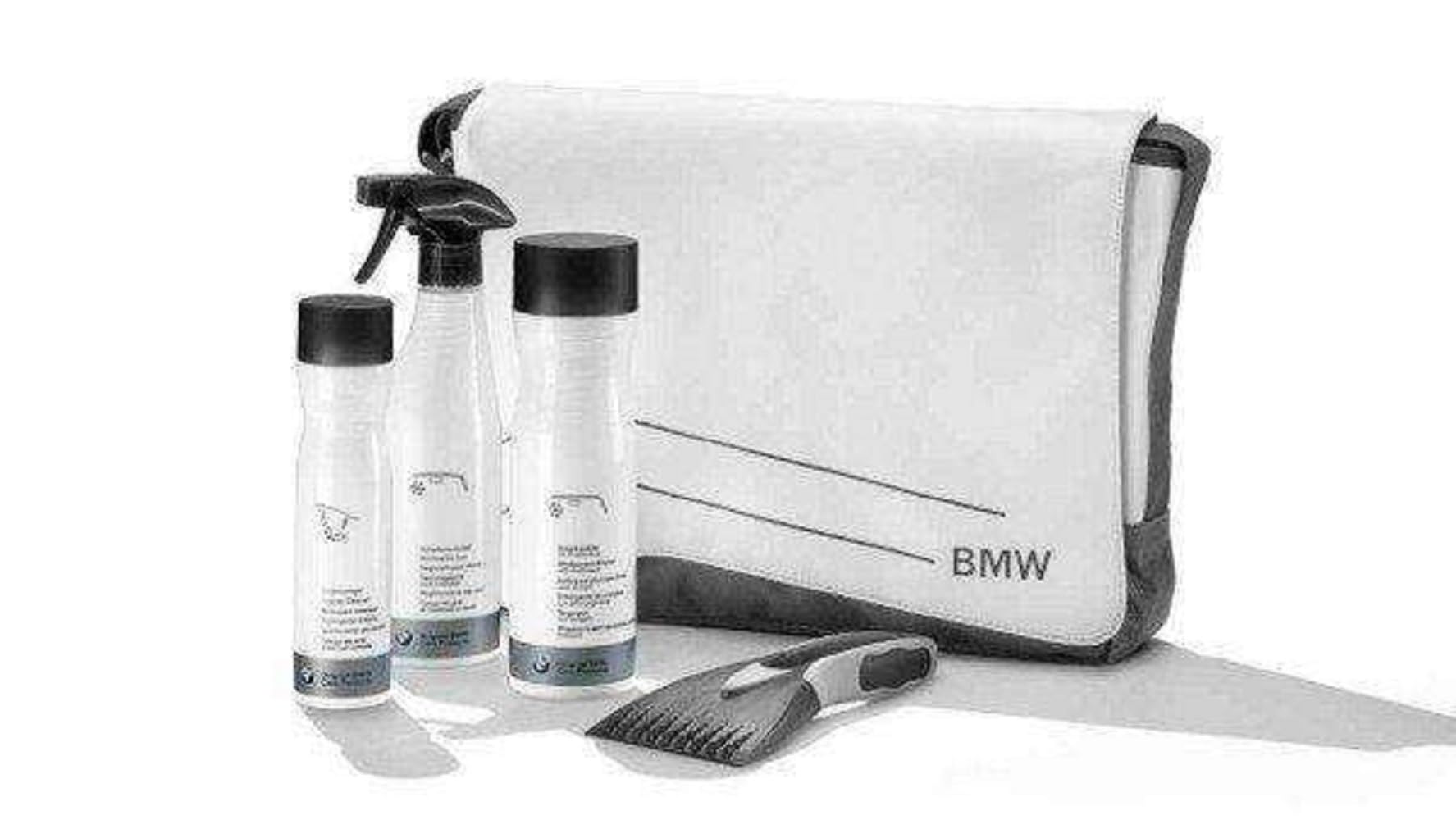 BMW Pflegetasche Winteredition (Set) Scheibenklar mit Frostschutz Scheibenenteiser Innenreiniger Eiskratzer Pflegetasche