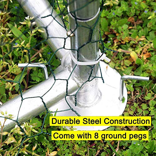 Large Chicken Coop Walk-in Metal Poultry Cage House Rabbits Habitat Cage Spire Shaped Coop with Waterproof and Anti… - Image 5