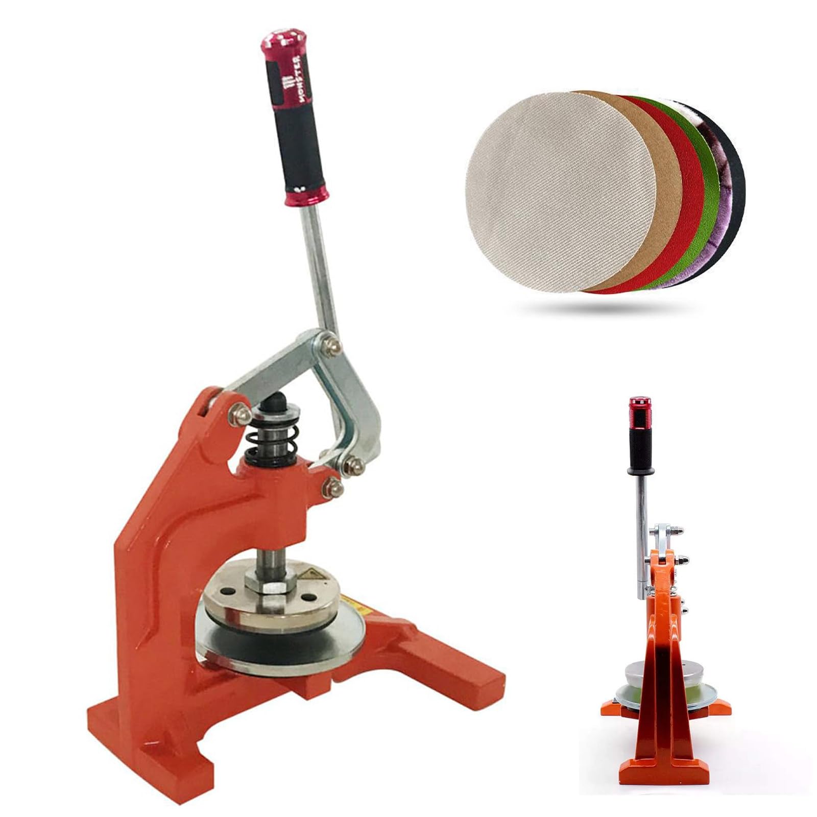 Cuchillo de muestreo de presión manual y cortador redondo, discos uniformes de corte rápido de 100 cm² para muestreo de tela, cuero, alfombras, papel y espuma