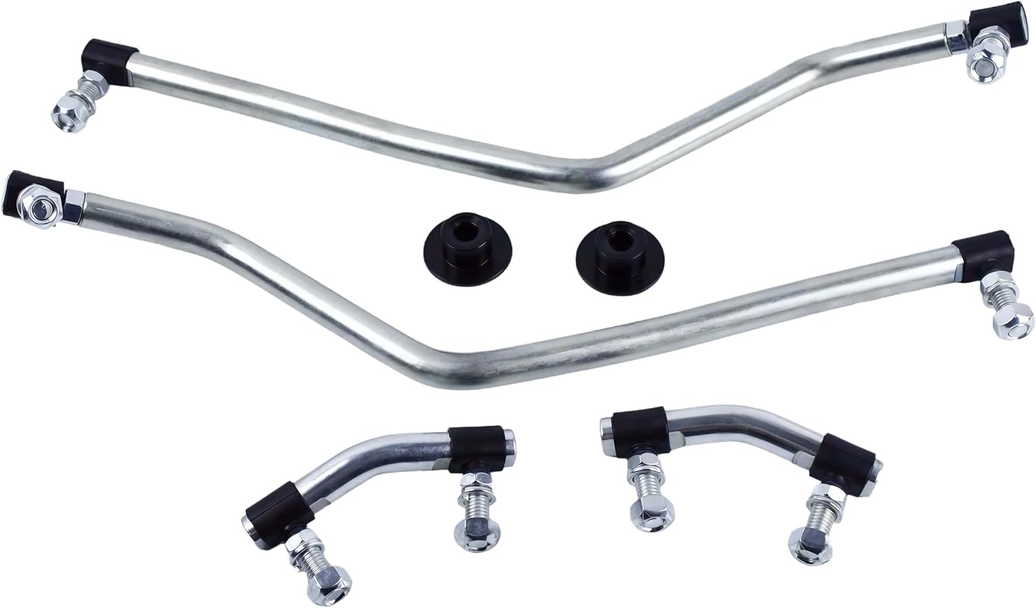 Steering Drag Link Set for Husqvarna Craftsman, 6 Pack | Replaces 436884 436885 436887, Adjustable Ends, 4130 Zinc Coated Steel, Includes Pivot Links & Dust Caps