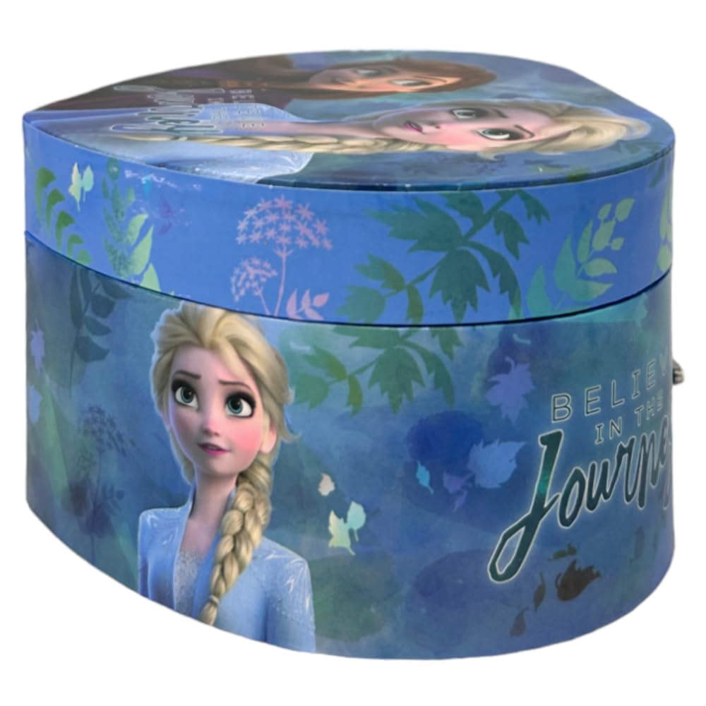 Pudełko na biżuterię z pozytywką Kraina lodu Disney Pudełko na biżuterię w kształcie serca 14,8 x 13,5 x 8,6 cm
