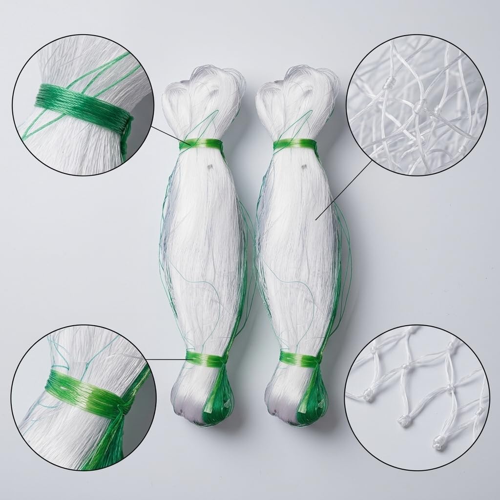 Malla para Cultivo Plantas Trepadoras, Soporte Robusto para Cultivo Agrícola, para Invernaro, Fino de Seis hebras, 3.5m*100m, 25 Agujeros (para ñame y judías)