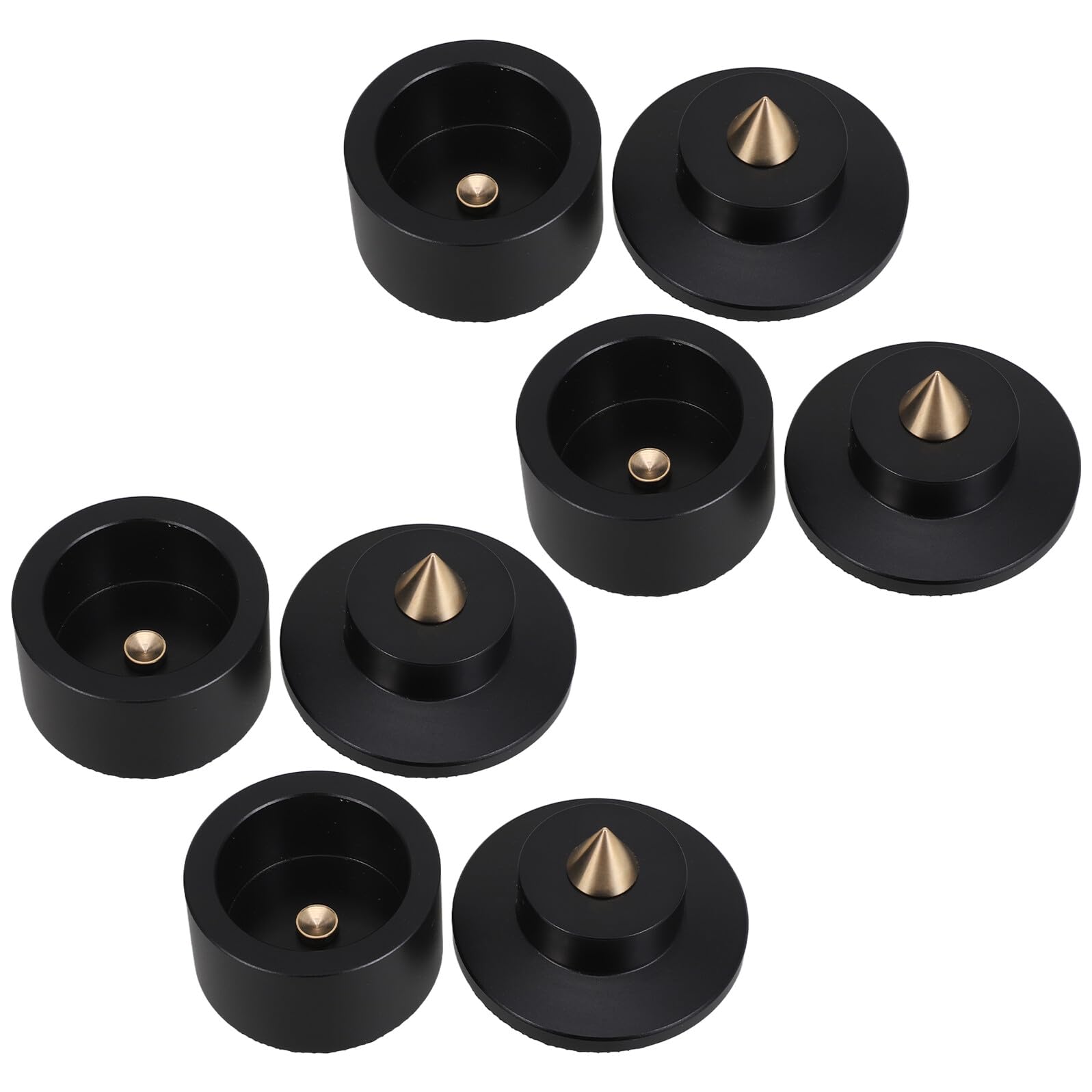 Holibanna Piedini Isolanti per Altoparlanti 4 Pezzi Punte Antivibrazione in Gomma Nera Cuscinetti Ammortizzatori per Supporti Audio da Scaffale Isolamento Acustico per Amplificatori e