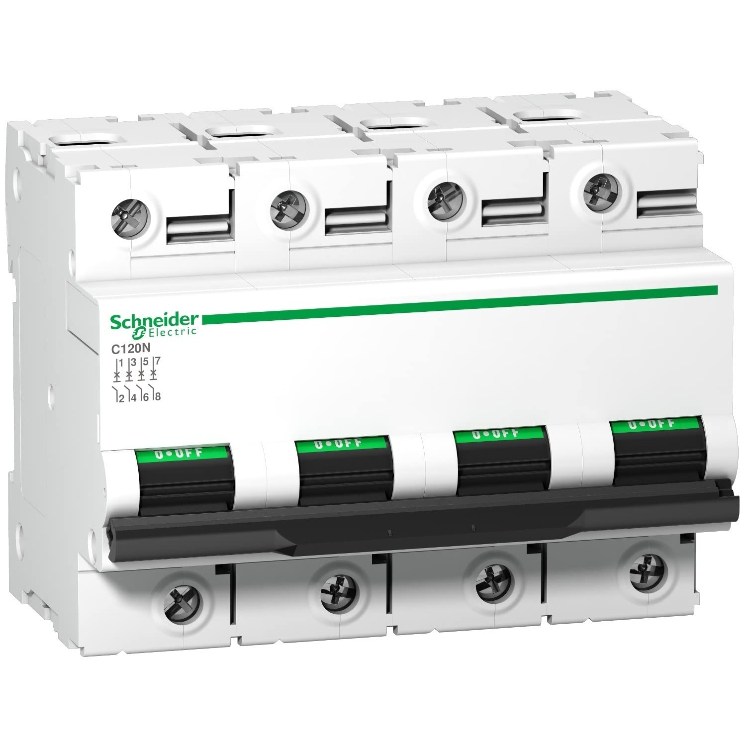 4P C 125A 10kA AC C120N Acti9 A9N18376 Overcurrent Switch