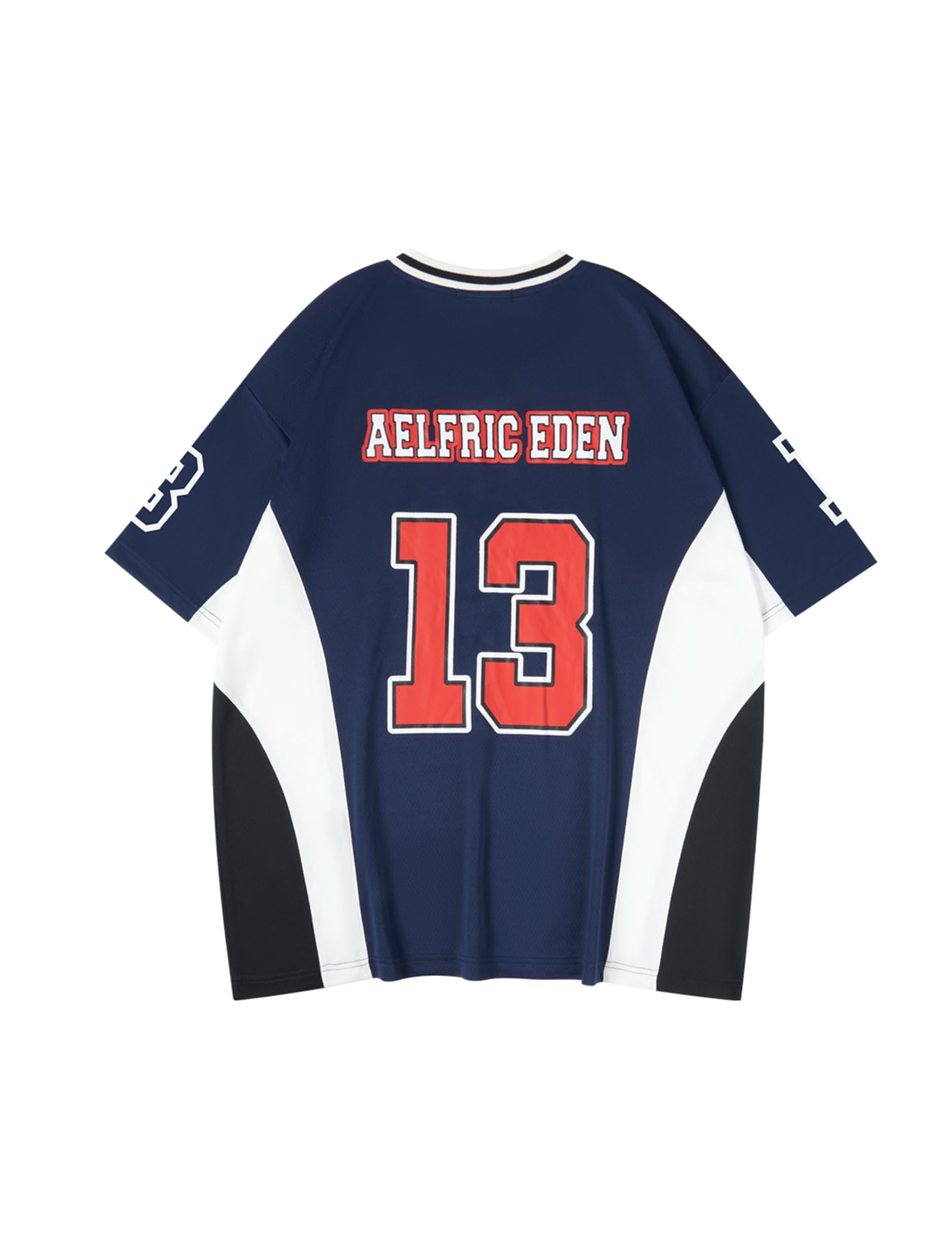 Aelfric Eden Maglietta da uomo, oversize, da calcio, in jersey, a maniche corte, estive, stile retrò, raglan