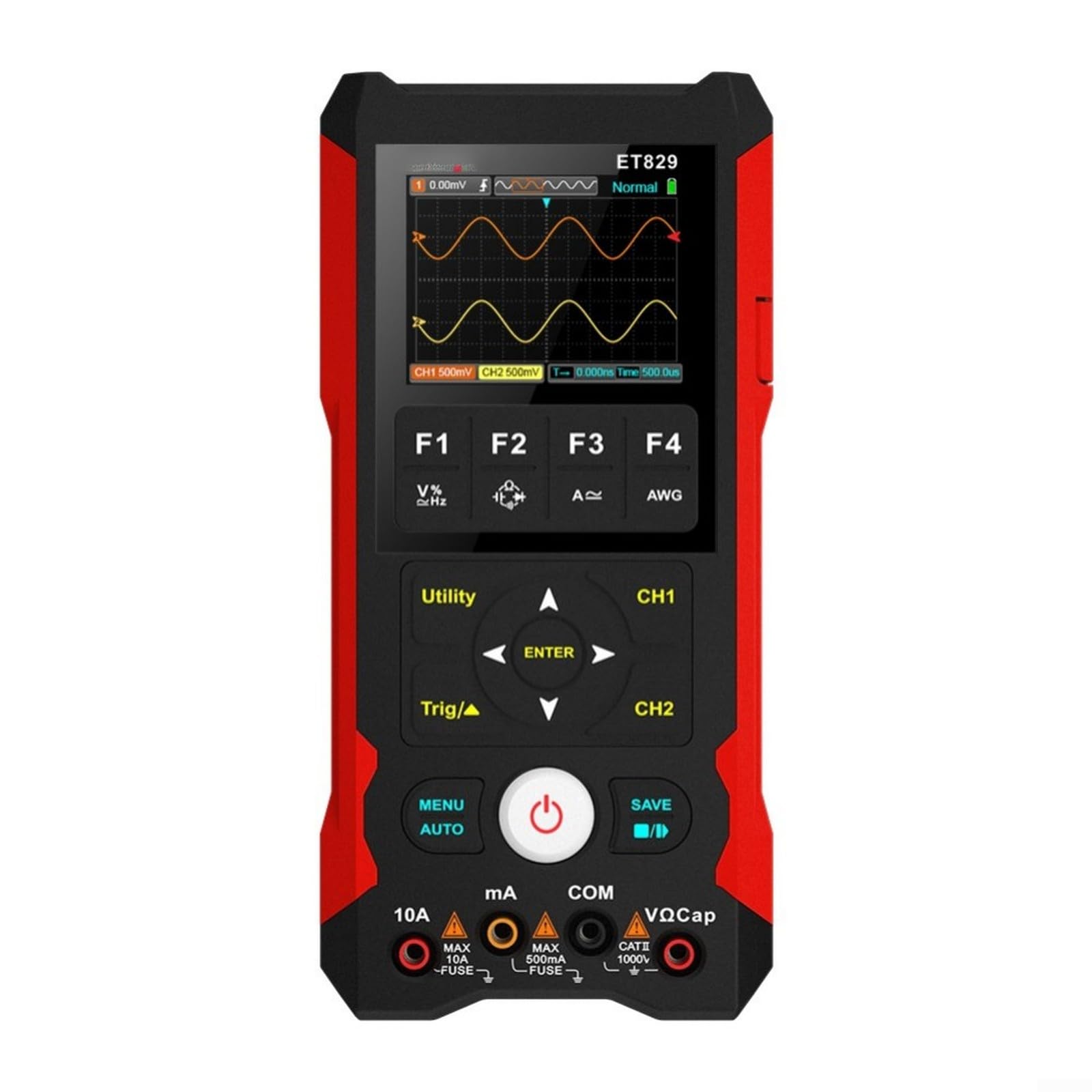 Multimètre Numérique True pour rms Oscilloscope 250MS/s Dual