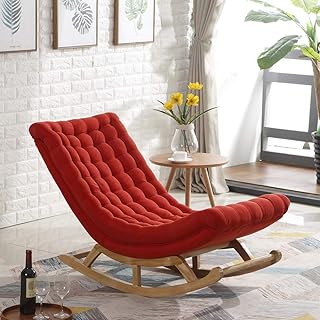 HZH Cadeira de balanço em madeira maciça Cadeira de praia Cadeira de jantar Lazer em casa Sofá Cadeira de leitura Cadeira de livro Gestante Sala de estar Varanda Jardim Pátio Beira do lago