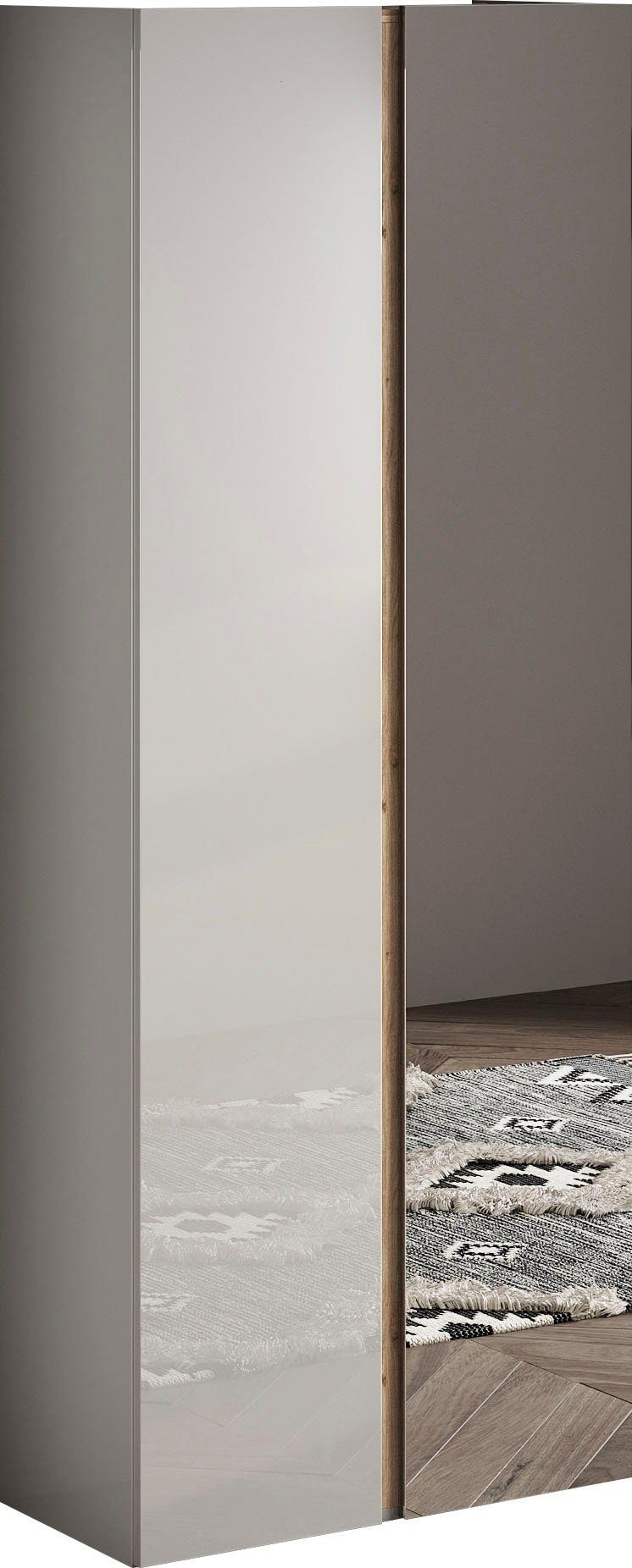 Web Convenienza Scarpiera Moderna Doppia Anta Made in Italy 1 Anta a Specchio e 8 Ripiani - Scarpiera da Ingresso, Soggiorno Camera da Letto - Dimensioni 70x185x35 cm (Bianco Lucido - Kadiz)