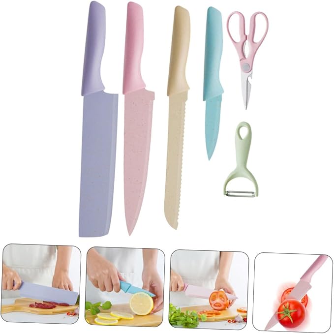 Set Cuchillos Cocina 7 Piezas Acero Inoxidable miniatura 4