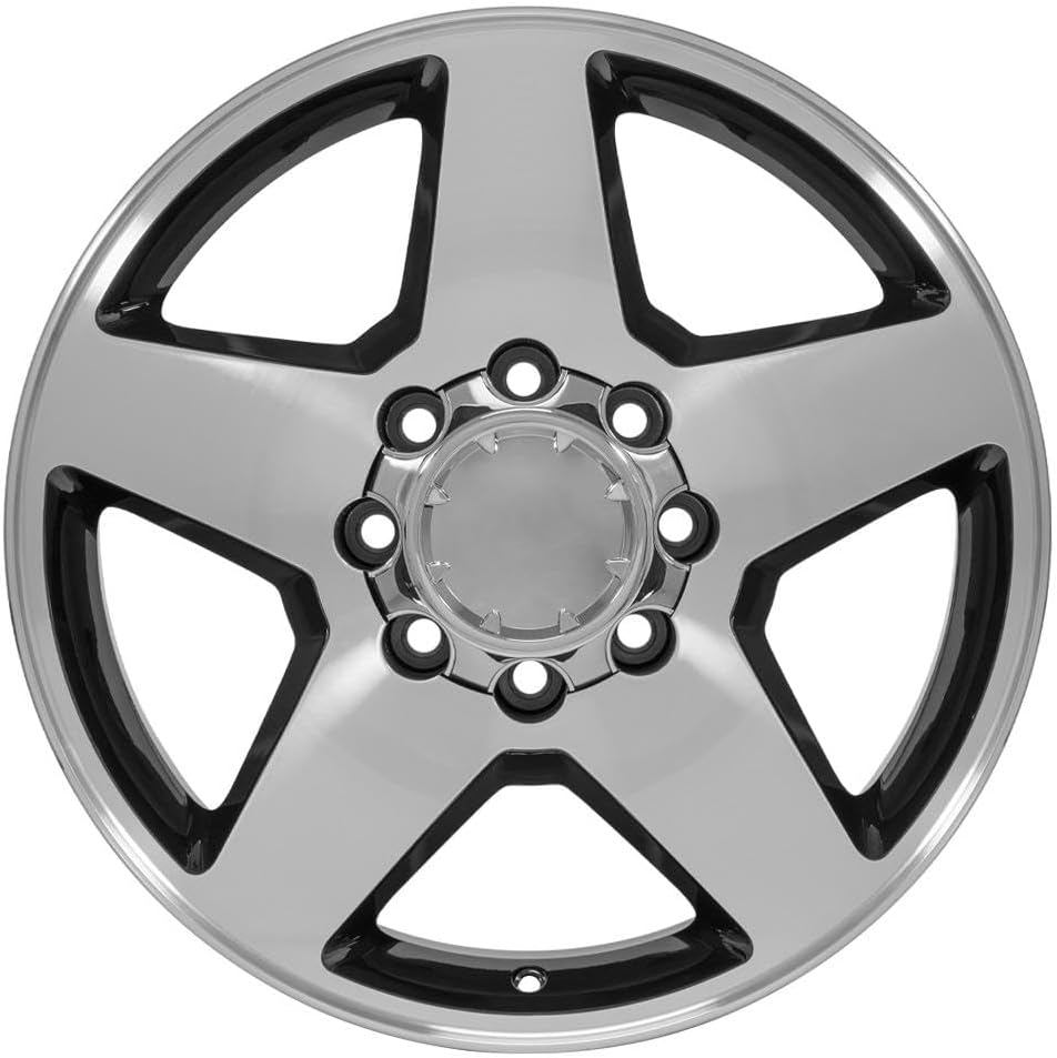 OE Wheels CV91A 20 Inch Rim Fits Silverado 2500/3500 Style 8x165.1 20x8.5 Gloss Black Machined - Hollander 5503 (1)