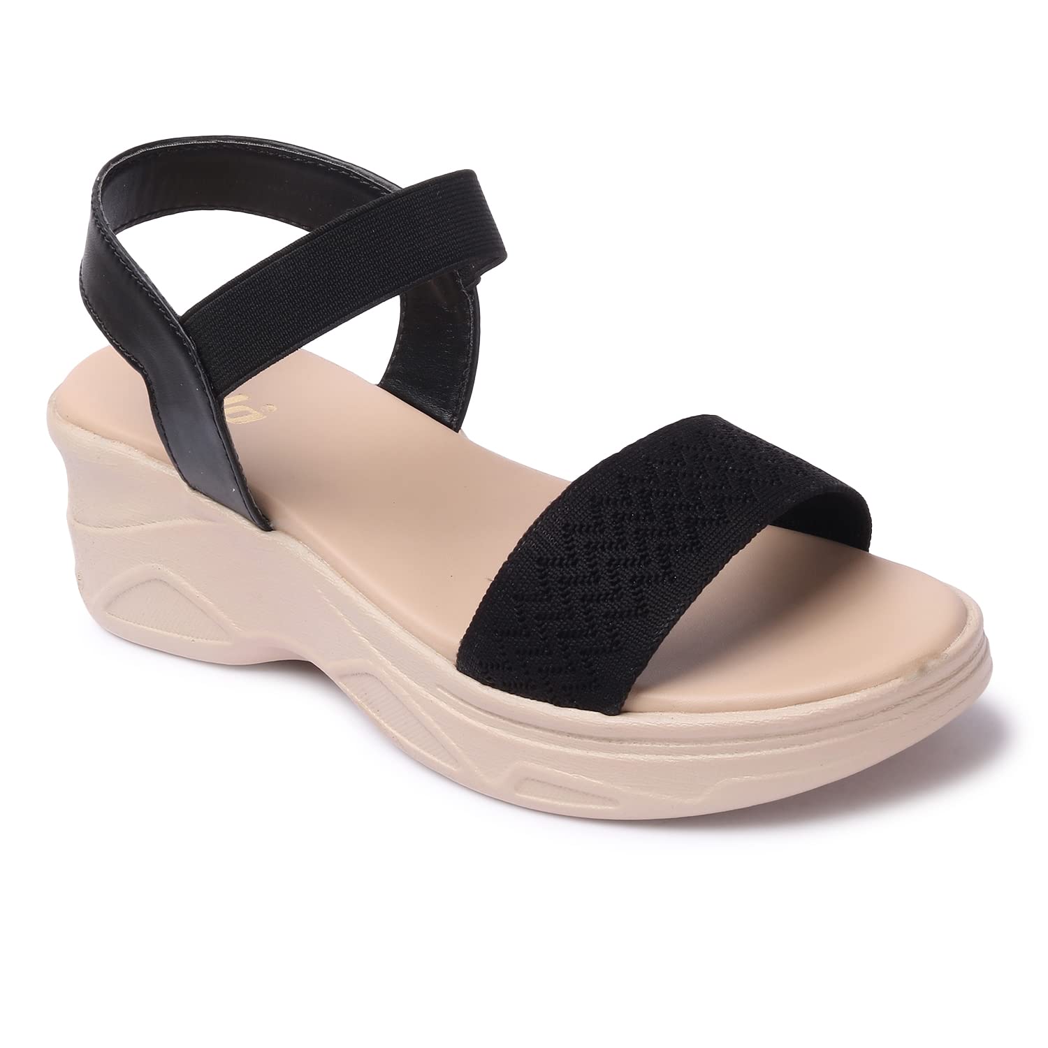 Colo Womens Fashion Sandal | Comfortable and Stylish Wedges For Womens TL-4 Black Size 5 UK (B0B6GRFYGF) Amazon Price History, Amazon Price Tracker