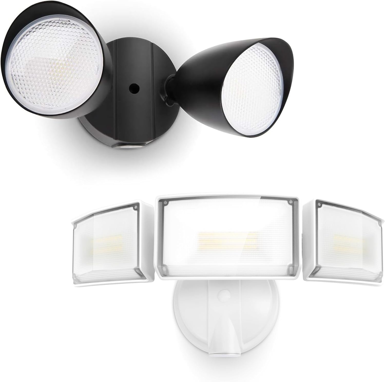 LUTEC 6222B 75W 8000 Lumen Floods Light Outdoor, Switch Controlled LED Security Lights with 3 Adjustable Heads, 5000K Daylight, IP65 Waterproof Exterior Flood Light for Outside Garage, Yard