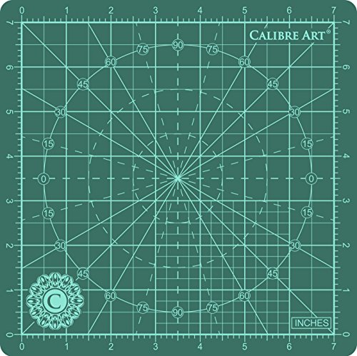 Calibre Art Rotating Self Healing Cutting Mat, Perfect for Quilting & Art Projects, 8x8 (7" grids)