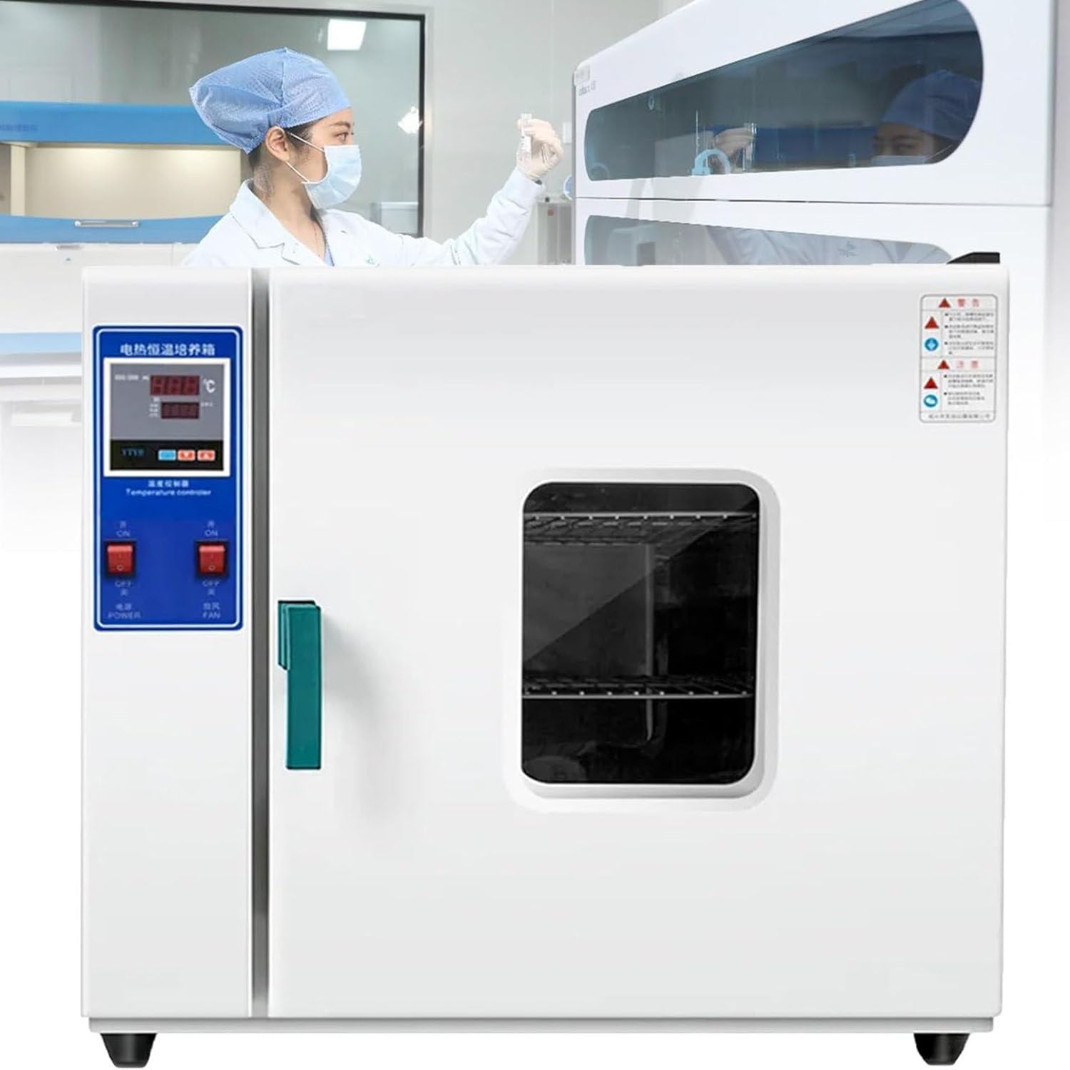 Horno De Secado Al VacíO, Horno De Secado Y Calentamiento De Laboratorio De 15L, 42L, 70L, 136L con VacuóMetro Y Controlador Digital, Temperatura Ambiente De Trabajo,15L