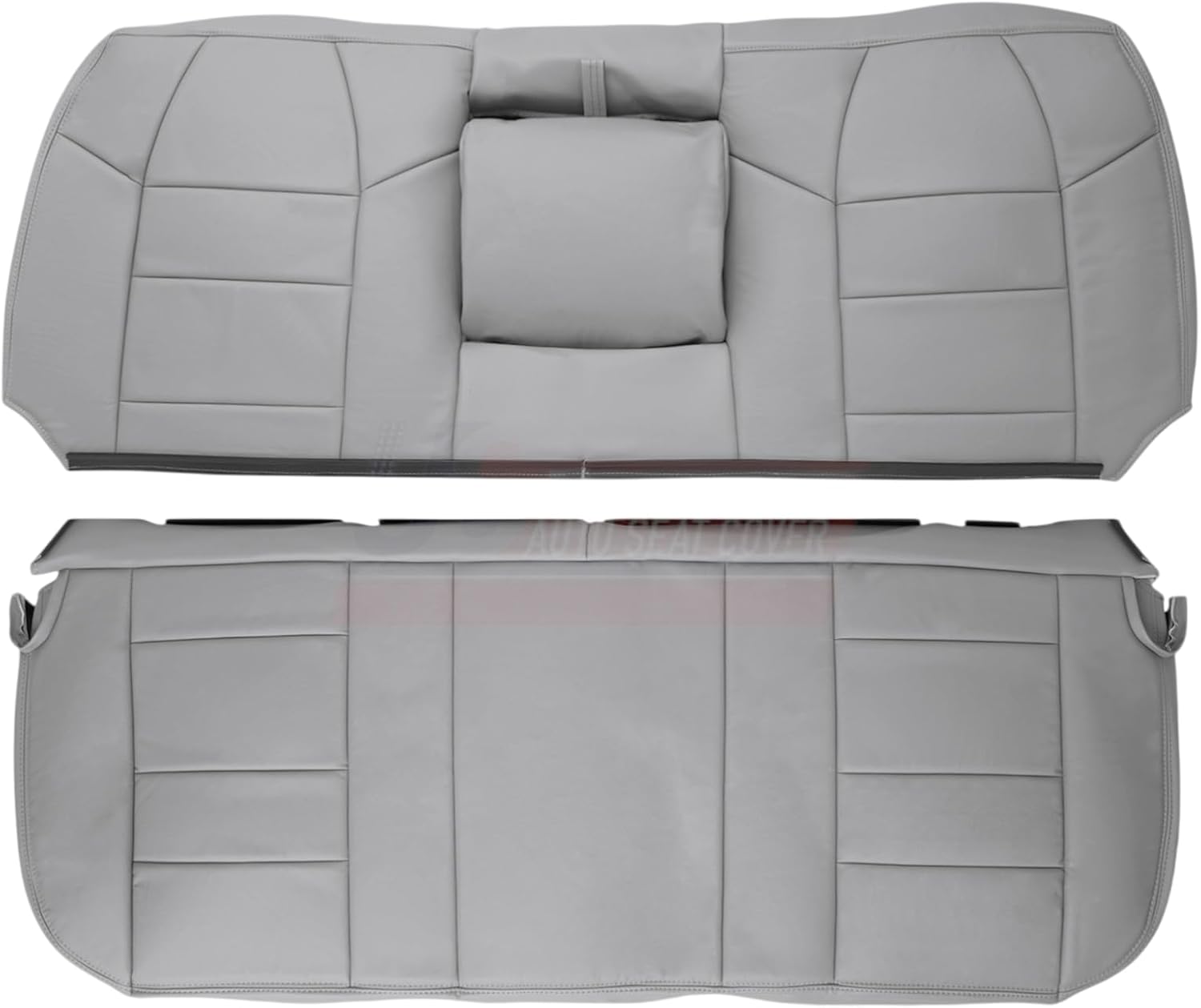 2003-2007 fits Ford F250 F350 Lariat Genuine Leather Rear Bench Seat Covers Gray