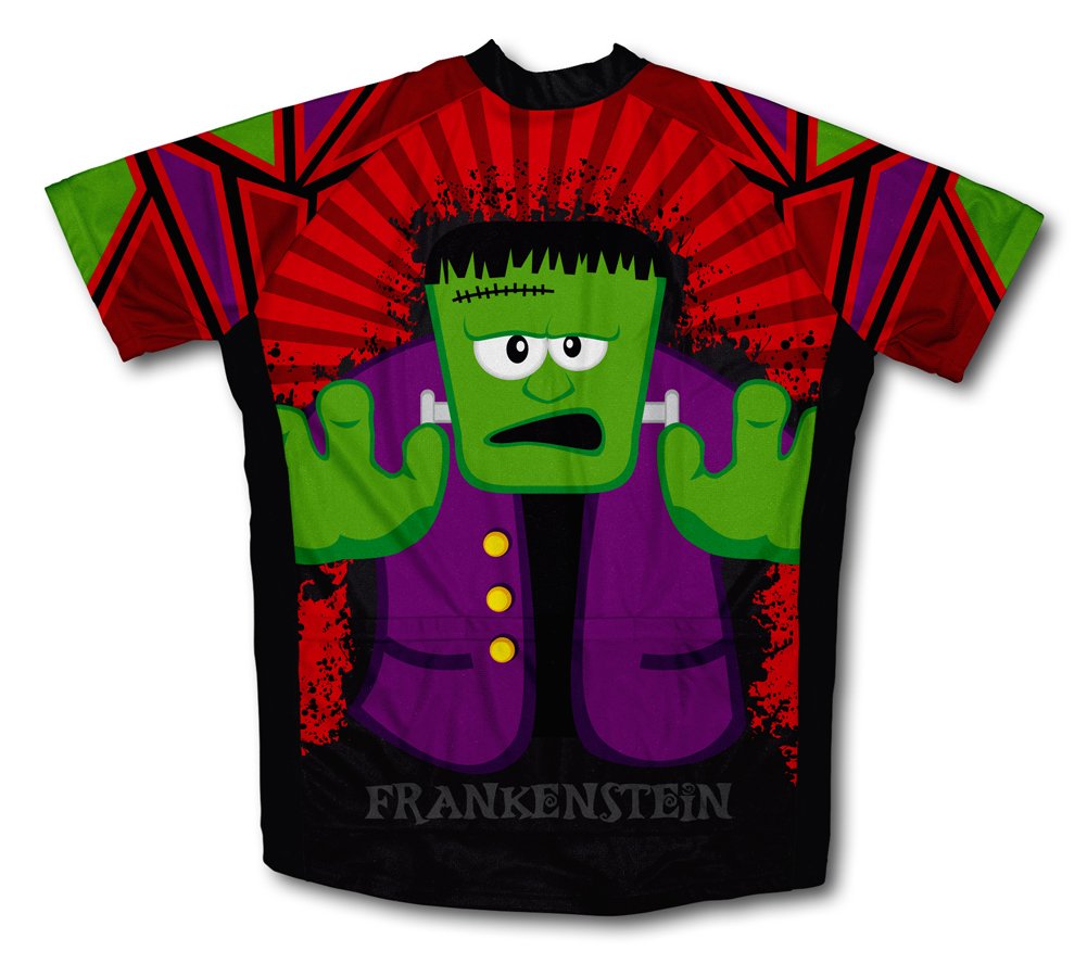 ScudoPro Frankenstein Short Sleeve Cycling Jersey for Youth - Size M Red