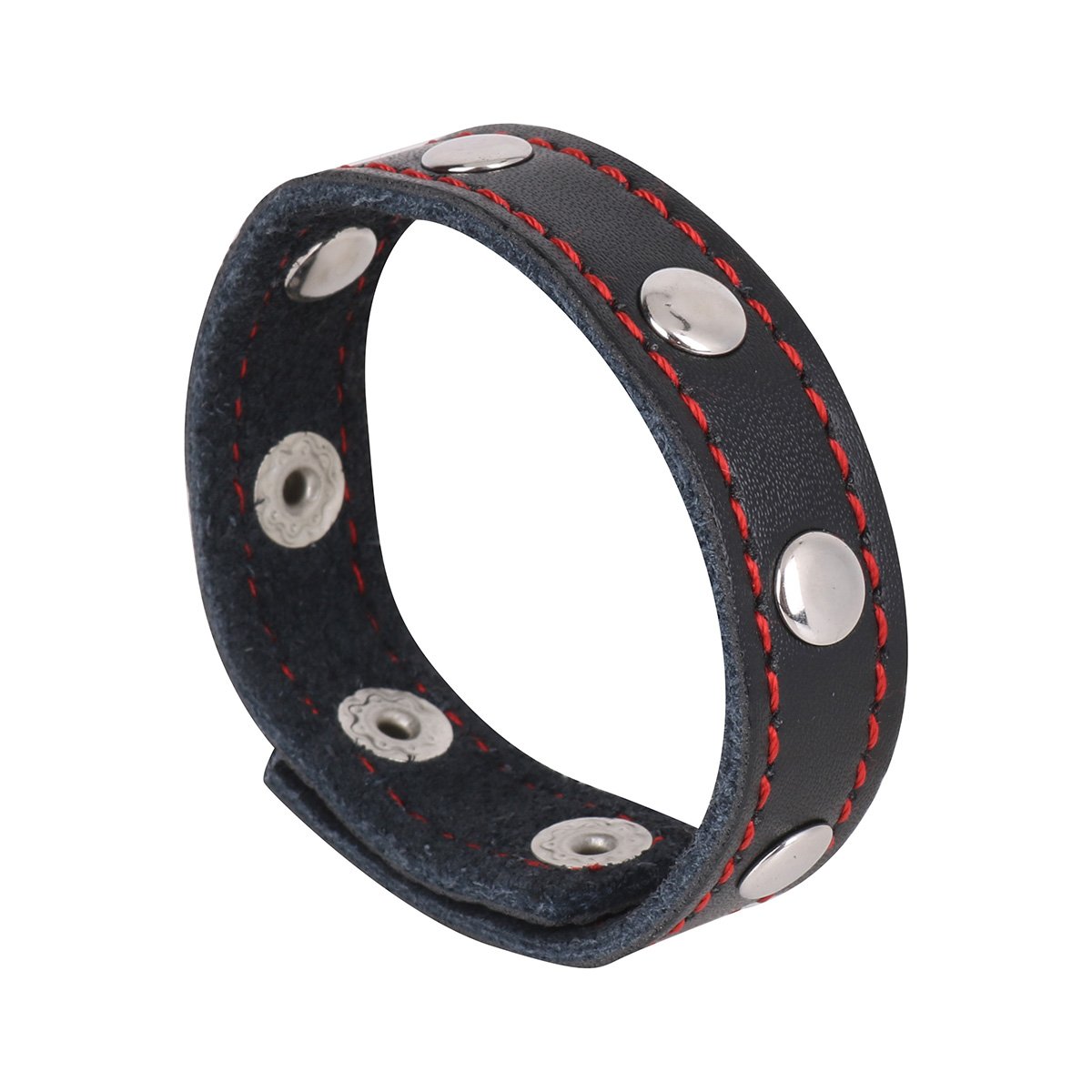 ACSUSS Mens Adjustable PU Leather Penis Ring Cock Enhancement Ring Strap