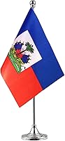 Vista 4 de Banderas de mesa de escritorio de Dominica República Dominicana, bandera de oficina, banderas internacionales de países del mundo, celebración