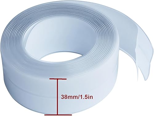 Miniatura 2 de Cinta selladora de calafateo para inodoro, cinta de calafateo blanca impermeable, autoadhesiva, cinta de sellado de calafateo de bañera para baño,